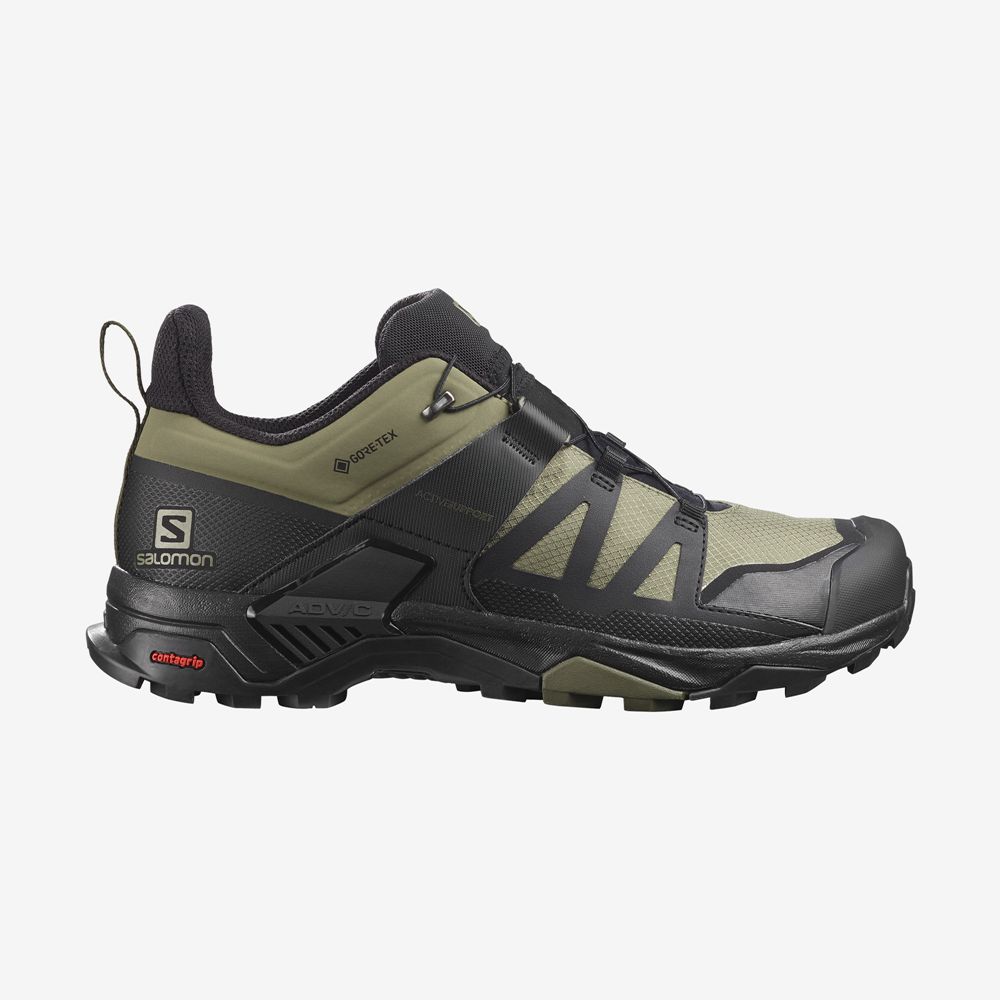 Salomon Israel X ULTRA 4 GORE-TEX - Mens Hiking Shoes - Green (HLRU-15642)